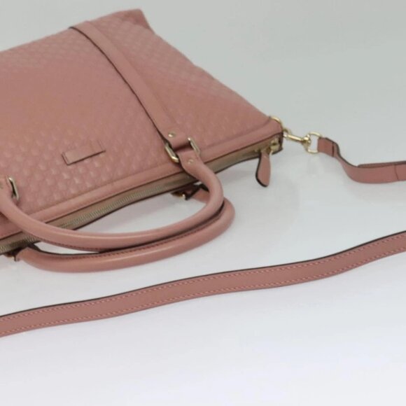 GUCCI Micro GG Canvas Micro Guccissima Bag Leather Outlet 449655 Auth 137915 - Picture 8 of 16